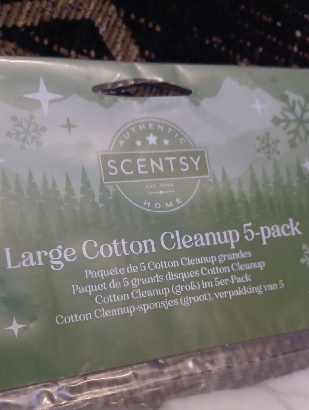 4/$40 New Scentsy Large Cotton Cleanup 5-Pack - Sealed